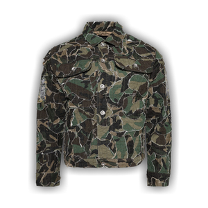 Who Decides War Camo Trucker Jacket 'Olive'