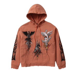 Who Decides War Nefarious Winged Hooded Pullover 'Crimson'
