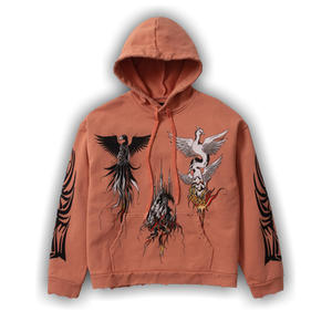 Who Decides War Nefarious Winged Hooded Pullover 'Crimson'