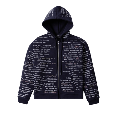 Who Decides War Scripture Zipper Hoodie 'Indigo'