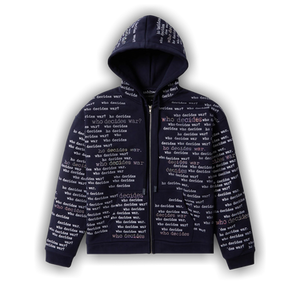 Who Decides War Scripture Zipper Hoodie 'Indigo'
