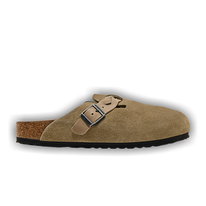 Birkenstock Boston Braided Suede Leather Narrow 'Taupe'