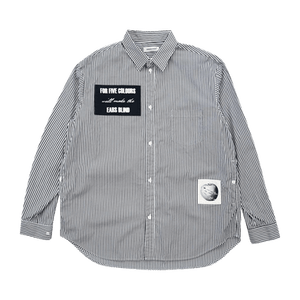 Undercover Patch Striped Shirt 'Black'