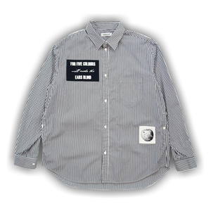 Undercover Patch Striped Shirt 'Black'