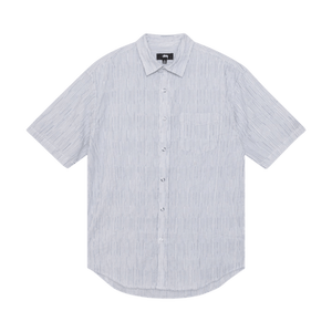 Stussy Wavy Striped Short-Sleeve Shirt 'Blue'