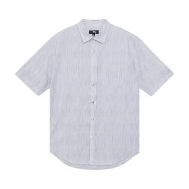 Stussy Wavy Striped Short-Sleeve Shirt 'Blue'