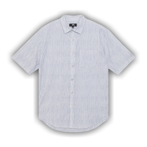 Stussy Wavy Striped Short-Sleeve Shirt 'Blue'