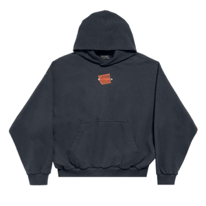 Balenciaga Taped Back Hoodie 'Faded Black/White/Red'