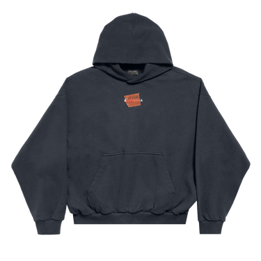 Balenciaga Taped Back Hoodie 'Faded Black/White/Red'