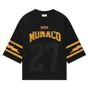 Rhude Monaco Football Jersey 'Vintage Black/Yellow'