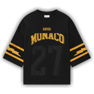 Rhude Monaco Football Jersey 'Vintage Black/Yellow'