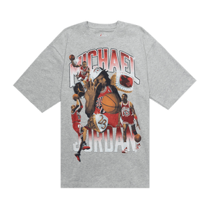 Air Jordan Flight Essentials Oversized T-Shirt 'Grey Heather/Varsity Red'
