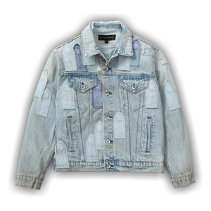 Who Decides War Patched Arch Denim Jacket 'Sky'