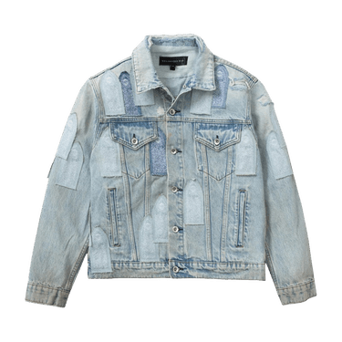 Who Decides War Patched Arch Denim Jacket 'Sky'