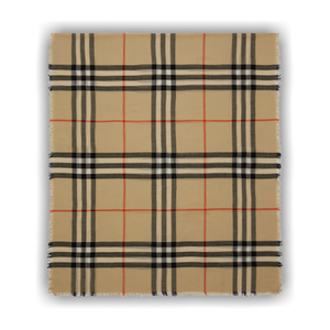 Burberry Check Wool Scarf 'Sand'