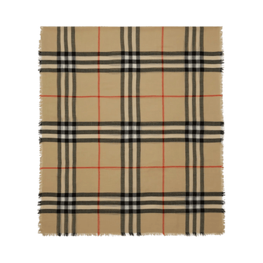 Burberry Check Wool Scarf 'Sand'