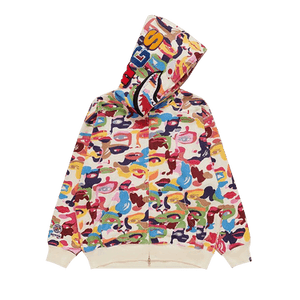 BAPE x KidSuper Camo Shark Full Zip Hoodie 'Multicolor'