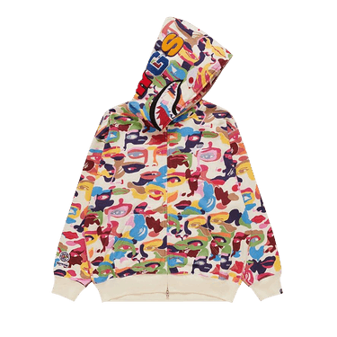 BAPE x KidSuper Camo Shark Full Zip Hoodie 'Multicolor'