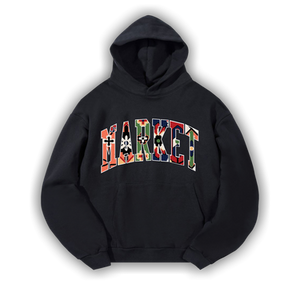 Market Floral Rug Arc Hoodie 'Black'