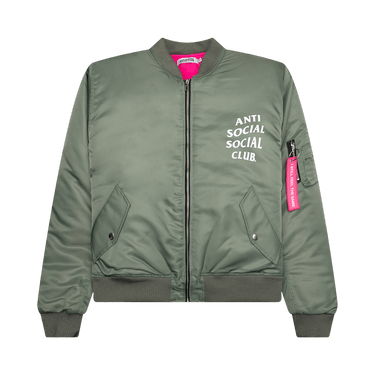 Anti Social Social Club Welcome To The Club MA1 Jacket 'Olive'