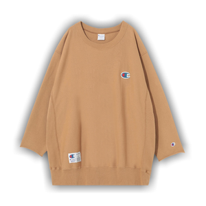 Undercover x Champion Fleece Bead Embroidery 3/4 Sleeve Sweatshirt 'Beige'