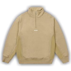Palace 1/4 Zip Wash Out Funnel 'Stoney Grey'