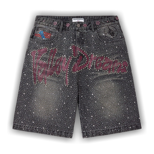 Vale Forever Iced Out Jorts 'Black'