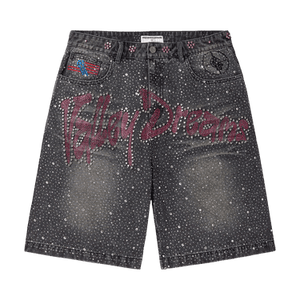 Vale Forever Iced Out Jorts 'Black'