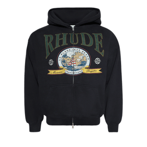 Rhude Monaco Regatta Full-Zip Hoodie 'Vintage Black'