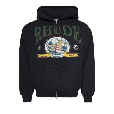 Rhude Monaco Regatta Full-Zip Hoodie 'Vintage Black'