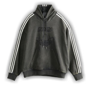 adidas x Avavav Shoulderless Hoodie 'Carbon'