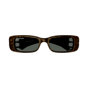 Balenciaga Rectangular Sunglasses 'Havana/Gold'