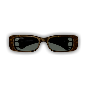Balenciaga Rectangular Sunglasses 'Havana/Gold'