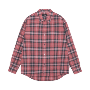Stussy Beach Plaid Shirt 'Red'