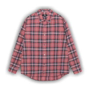 Stussy Beach Plaid Shirt 'Red'