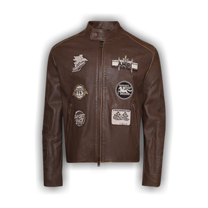 Amiri Patch Racer Jacket 'Walnut Brown'