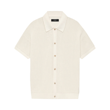 Amiri Crochet Mesh Shirt 'Ivory'