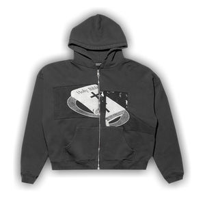 Enfants Riches Déprimés Holy Bible Assemblage Baggy Zip Hoodie 'Black'