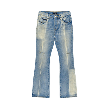 PURPLE BRAND Gaia Blowout Flare Jeans 'Mid Indigo'