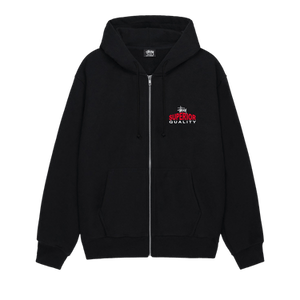 Stussy Superior Quality Zip Hoodie 'Black'