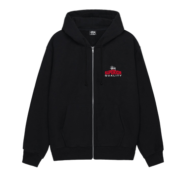 Stussy Superior Quality Zip Hoodie 'Black'