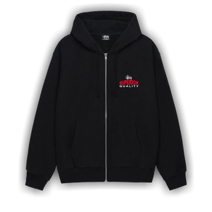 Stussy Superior Quality Zip Hoodie 'Black'