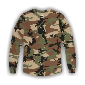 Corteiz Guerillaz Thermal Long-Sleeve Tee 'Woodland Camo'