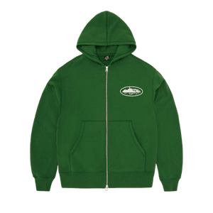 Corteiz Island Puff Print Zip Hoodie 'Green'