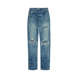 Amiri Pleated Denim Straight MX1 Jean 'Honeycomb Indigo'