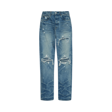 Amiri Pleated Denim Straight MX1 Jean 'Honeycomb Indigo'