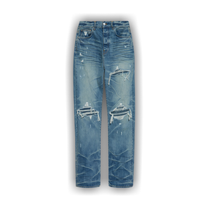 Amiri Pleated Denim Straight MX1 Jean 'Honeycomb Indigo'