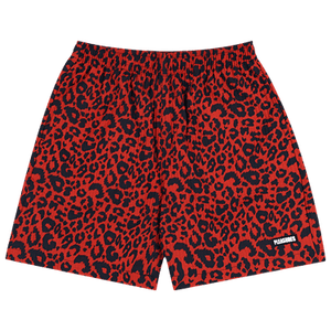 Pleasures Leopard Active Shorts 'Red'