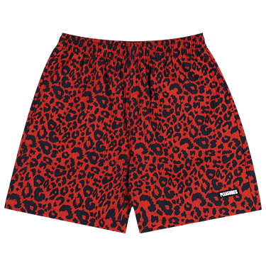 Pleasures Leopard Active Shorts 'Red'