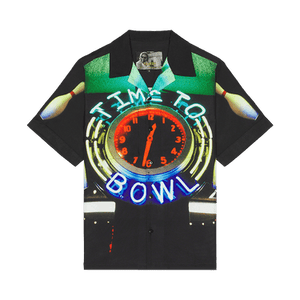 Pleasures Time Bowling Button Up Shirt 'Black'